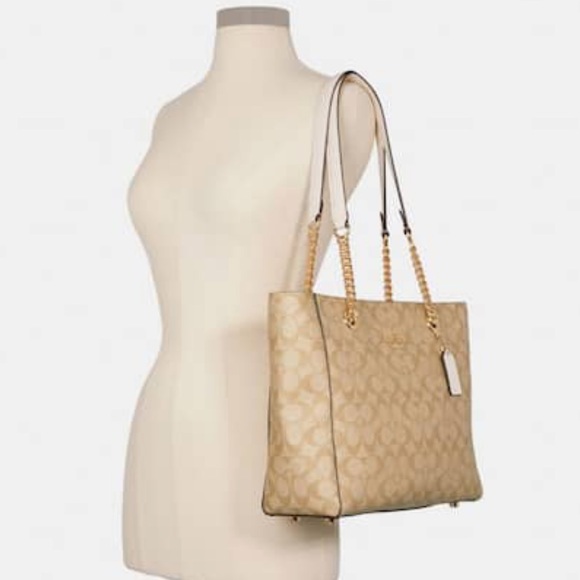 Coach Marlie Tote In Signature Canvas Bag - Picture 4 of 13